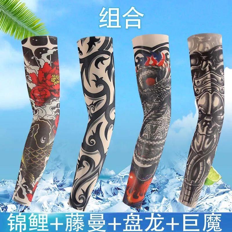 Áo Khoác Ngoài Chống Nắng, Ngoài Trời, Mùa Hè, Ngoại Cỡ, Dành Cho Nam Và Nữ, Tay Áo Cánh Tay, Tay Áo Bảo Vệ Cánh Tay Hình Xăm Lái Xe, Thích Hợp Để Đạp Xe, Chất Liệu Băng Giá 7
