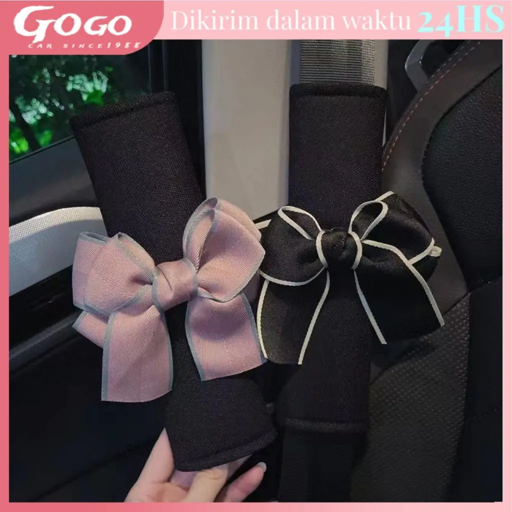 bantal mobil pita Cover Bahu Sabuk Pengaman Mobil, Cover Pelindung Sabuk Pengaman Kupu-Kupu Kreatif Interior sarung  seat Car