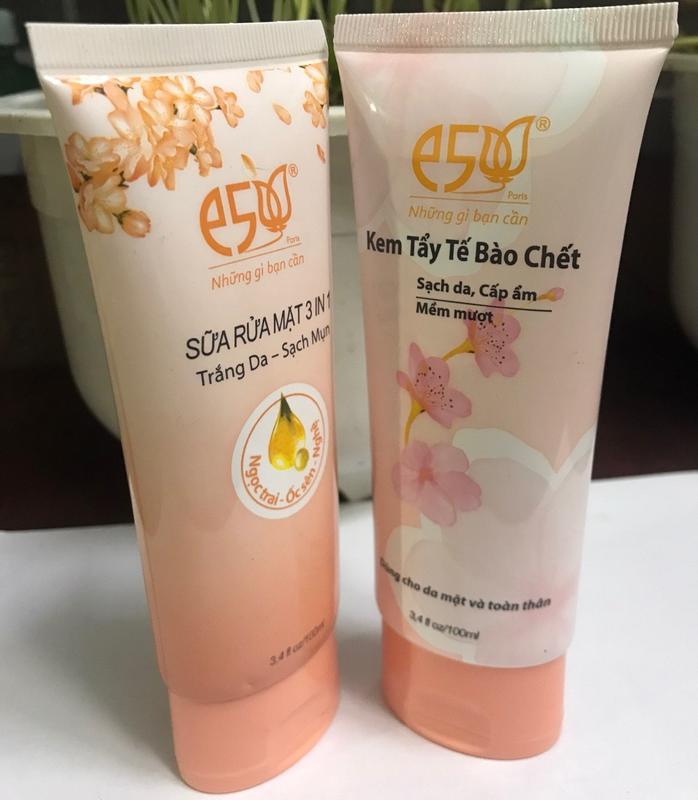 E5 Sữa Rửa Mặt trắng  da sạch mụn,Tẩy Tế Bào Chết sạch da, cấp ẩm Skincare Nữ