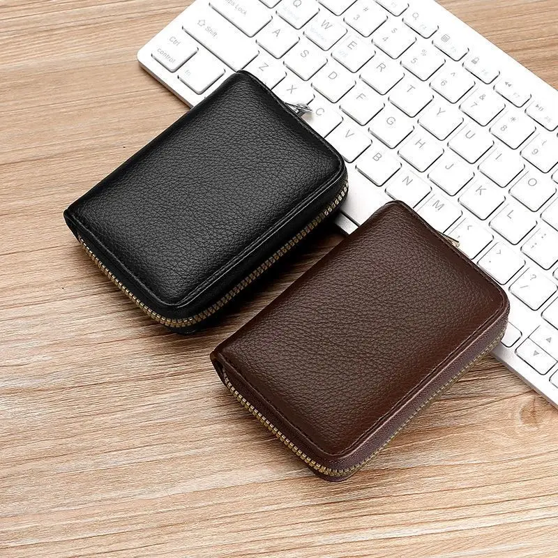 Korean Style Accordion Card Holder Fashion Personality New Simple Solid Color Multi-Function Multi-Card Slot Women's Zipper Wallet