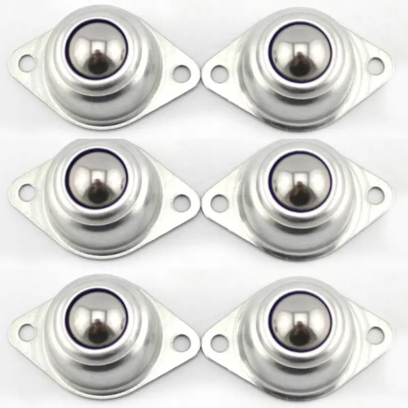 Bộ Chuyển Bóng Lăn Bằng Thép, 6 Cái, Tay Lái Linh Hoạt, Xoay 360º, 14Mm / 0.55 Inch, Bộ Chuyển Bóng Tròn, Khả Năng Tải 40lbs Cho Thiết Bị Gia Dụng 1