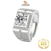 Gambar USHOW Cincin Dominan Pria Platinum AAAAA Zircon Penjualan Panas 3 Karat Berlian Penuh Yang Dapat Disesuaikan - Platinum, Dapat disesuaikan dari USHOW Kab. Gresik 1 Tokopedia