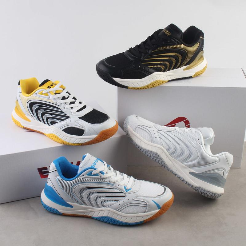 Product Introduction of Professional Tennis Shoes Unisex Badminton Shoes Breathable Anti-Skid Shock Absorption Table Tennis Ball Shoes Color Matching Sports Training Shoes 6