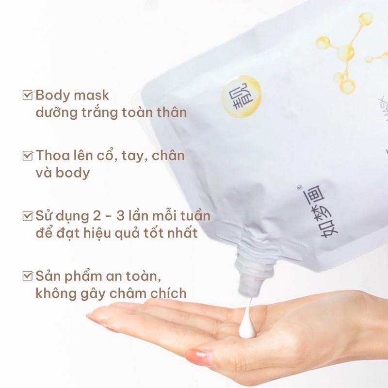 Combo Ủ tắm Nicotinamidee Brightening Body Mask 300ml +Bột niacinamide DUF dưỡng da gói 100g 3