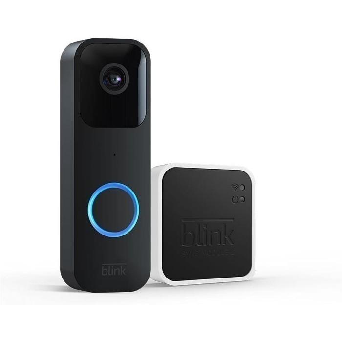 Blink Video Doorbell include sync Module 2 | Two-way audio, HD video, motion and chime app alerts and Alexa enabled — wired or wire-free