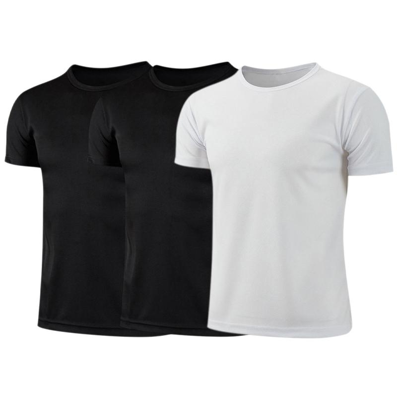 Vastwit Kids Boys 3 Pack Sports T-shirts Quick Dry Basketball Football Practice Tee Gym Running Tops 4