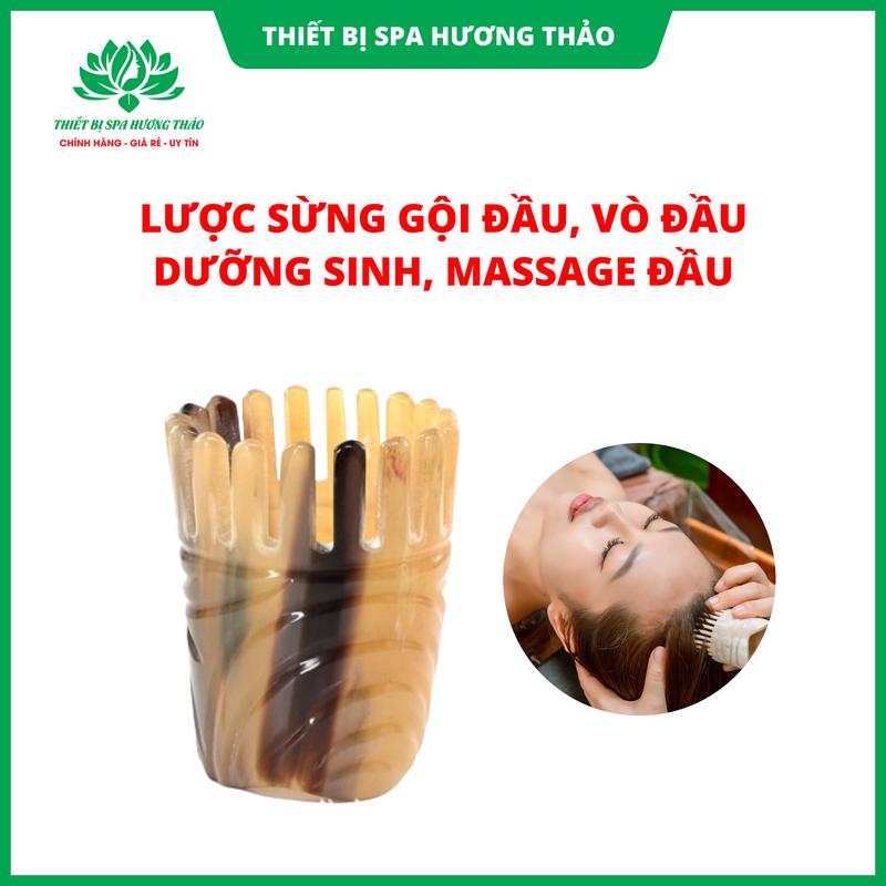 Lược Sừng Chải Tóc Massage Gội Đầu Dưỡng Sinh Lược Vò Đầu Massage Đầu