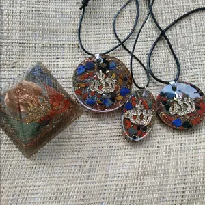 Paket Orgonite Healing Kesehatan Orgonit Orgone Piramida Pendant Kalung Liontin Lafadz Allah 7 Chakra  Emf Protection Anti Radiasi Orgonitepedia