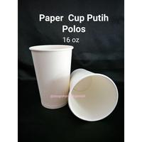 Gambar Paper cup putih 16 oz / gelas kertas PERSLOP Tanpa TUTUP - Panas ( HOT) dari Anugrah Plastik_NEW Kota Surabaya 1 Tokopedia