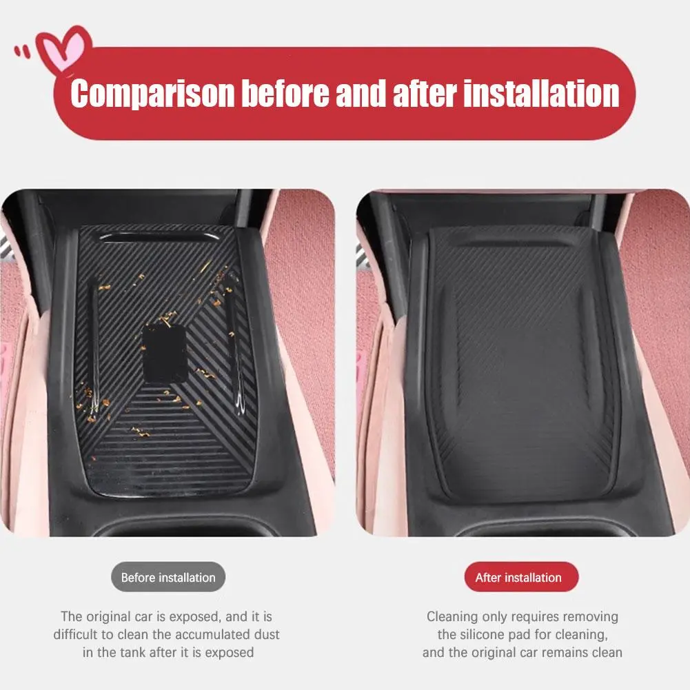 Auto Center Console Wireless Charging Mat Washable Anti Skid Pad Anti Slip Mat Silicone For Byd J5W7