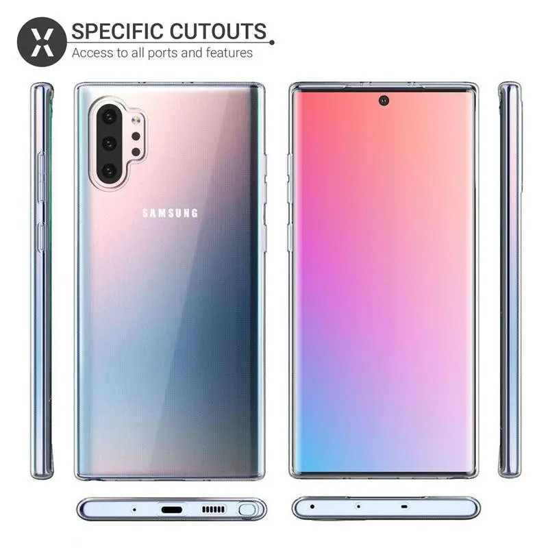 Ốp Lưng Silicon Trong Suốt Cho Samsung Galaxy Note 10 Plus, Galaxy Note 10, Ốp Lưng Dẻo Trong Suốt Cho Samsung. Phụ Kiện