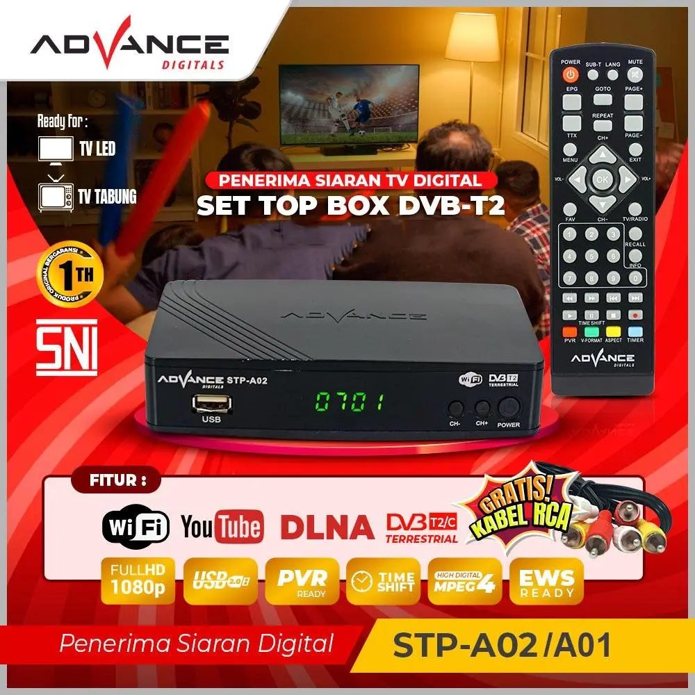 Set Top Box Advance STP-A01 STB Digital DVB Full HD Receiver TV ...