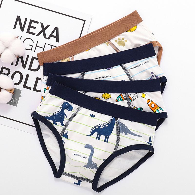 1PC Children Boys Boxer Briefs Cotton  Underwear Small Medium Big Boys 12-15 Years Old Teenager Shorts Breathable 2