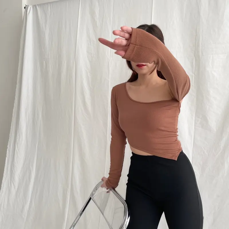 [ AUBREE ] Elle Top / Atasan Wanita Basic Crop Baju 4