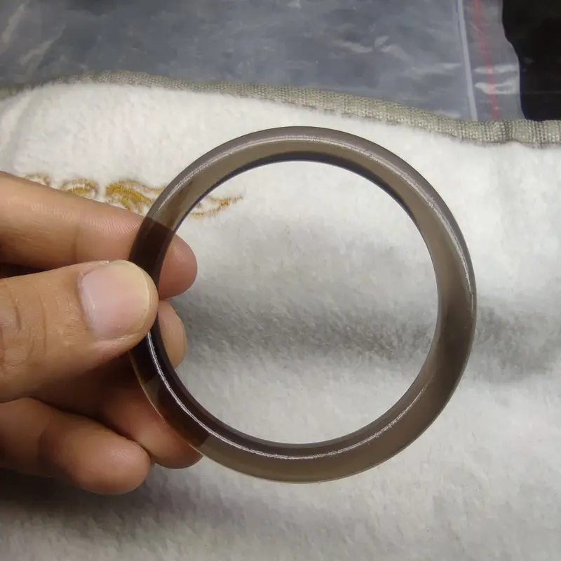 Vòng Tay Obsidian, Chất Liệu Lạnh Lùng, Vòng Tay Ngọc Bích Đá Băng Xuyên Qua Băng, Vòng Tay 8mm Tròn Bar, Phiên Bản Rộng, Phong Cách Cơ Thể Lưới 1