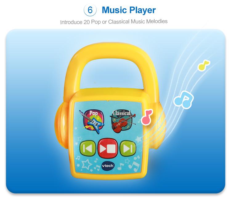 Product Introduction of VTech Touch & Learn Activity Desk - 4 in 1 Kids Desk/ Chalkboard/ Drawing Board/ Writing Pad for Kids 3-6 Years.  Come with Desk, stoll as well 6