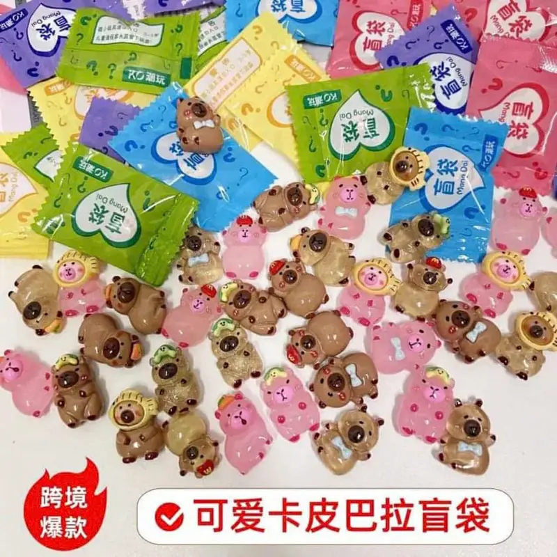 Set 50 túi mù mix ngẫu nhiên mini 2 - 3cm - túi nhân phẩm mix Vỏ Sò, Con Thú, Động Vật mini phát sáng hot trend tiktok douyin Decor phòng. 2