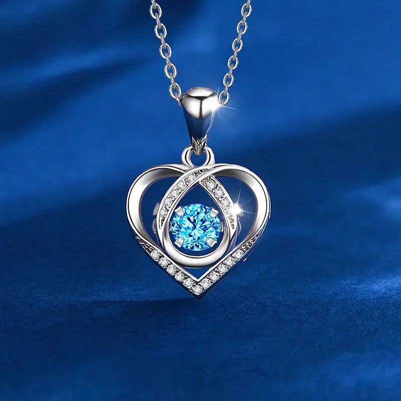 Heart of the ocean love pendant European and American luxury necklace
