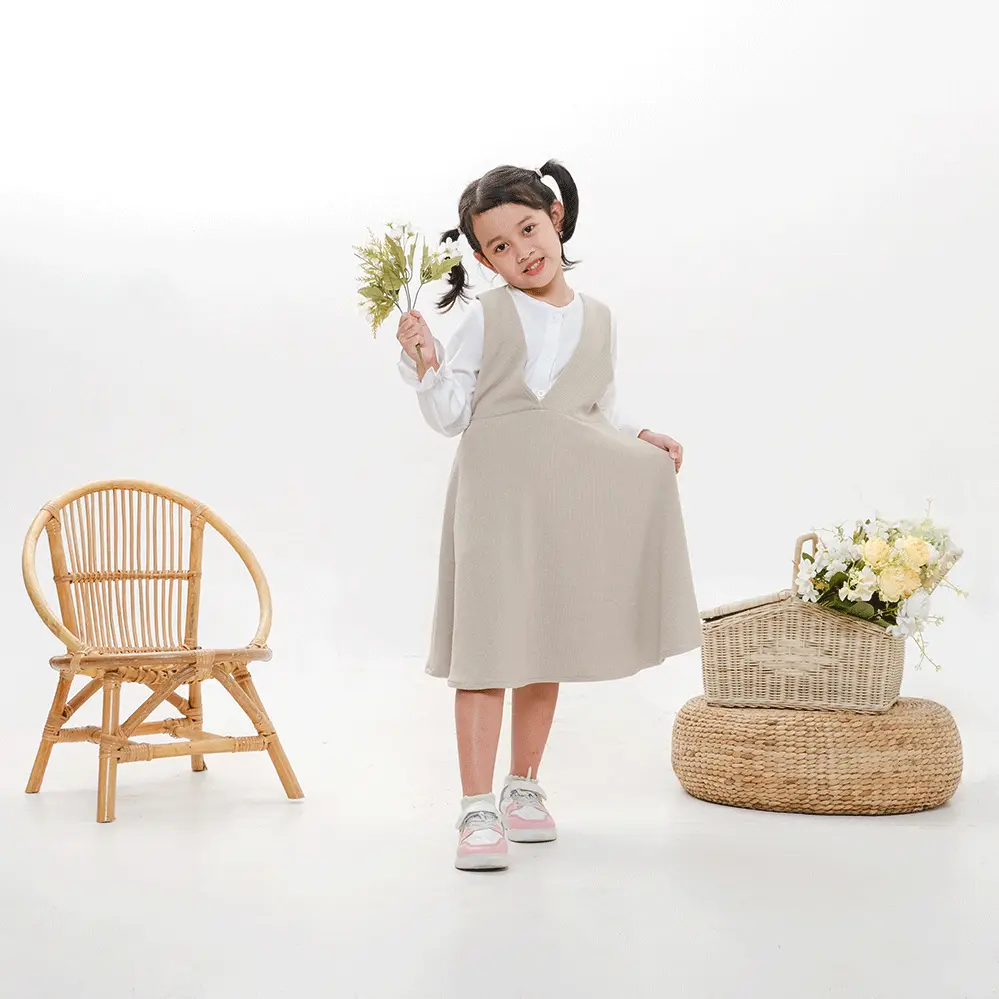 Midi Dress Tunik Anak Perempuan Yumna Series A-Line Fashion CMGKIDS