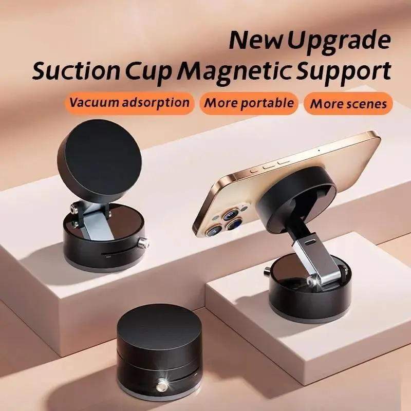 Magnetic Car Phone Holder, 1 Count Magnetic Vacuum Suction Car Phone Holder, Universal Car Phone Navigation Bracket, Car Interior Accessories, Cell Phone Car Mount 6