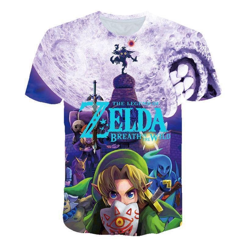 Latest Legend of Zelda character pattern 3D printed T-shirt for men, loose round neck summer fashion casual outdoor T-shirt 0