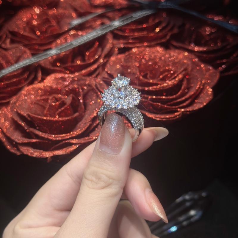 Trang Sức Nhẫn Bạc Vip Hoa Tia To Chủ X.o.à.n Nam Mỹ Xi Kim (N165)