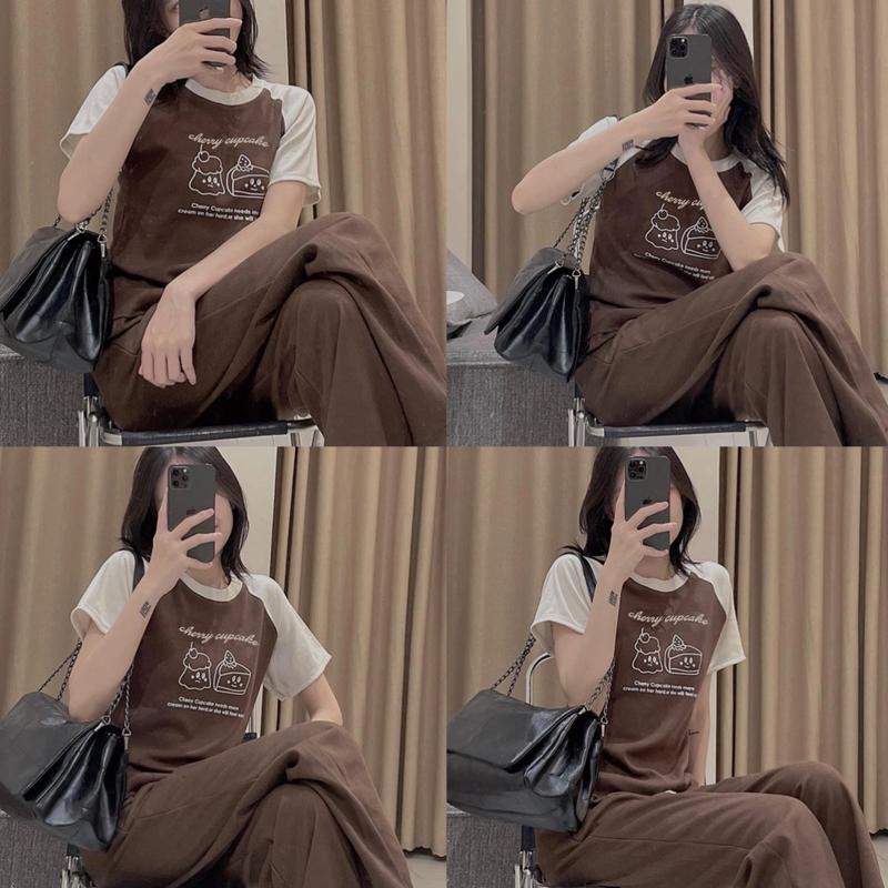 Áo baby tee cherry cupcake áo thun nữ form vừa Aimee