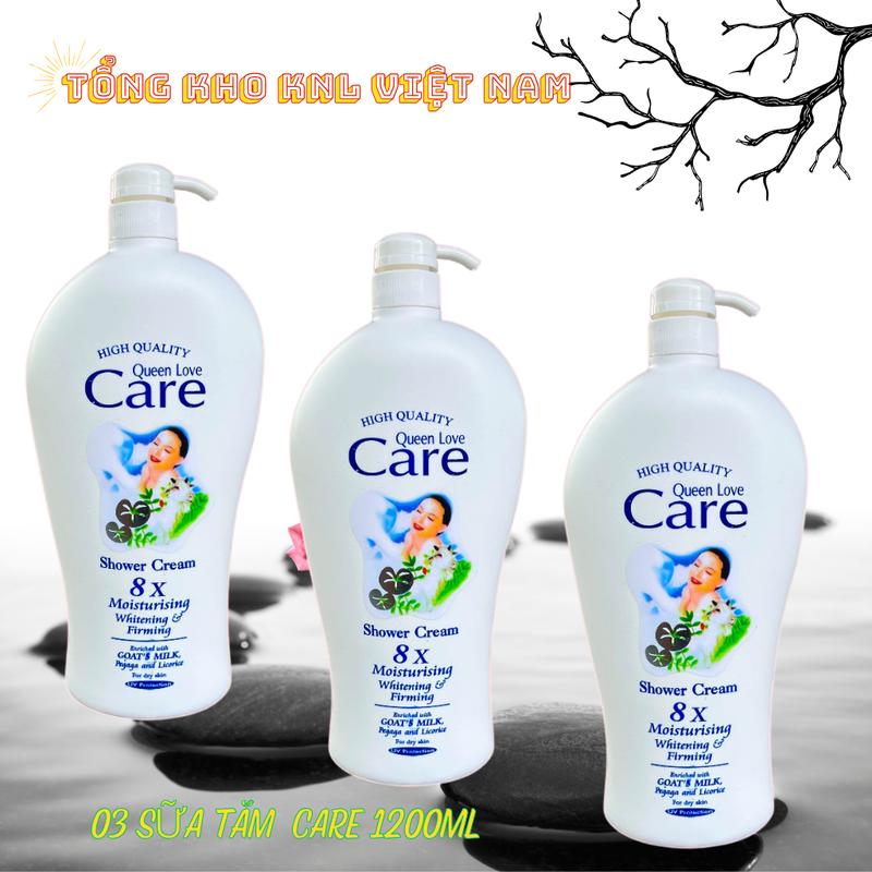 [combo 3 chai] Sữa Tắm Dê Care 1200ml Dưỡng Da Body Nữ