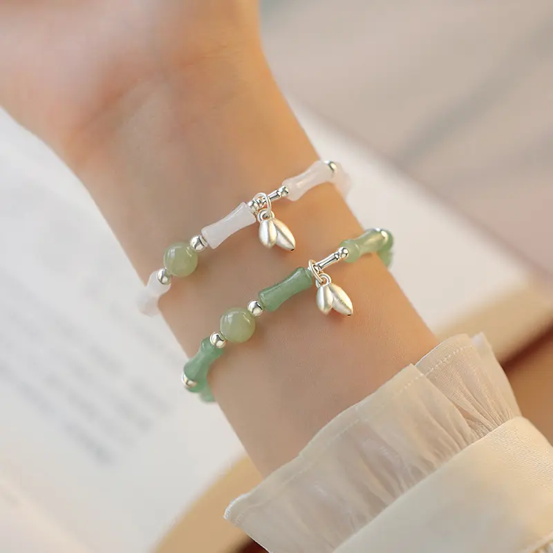 Bamboo bracelet handmade niche light luxury girls bracelet versatile bracelet