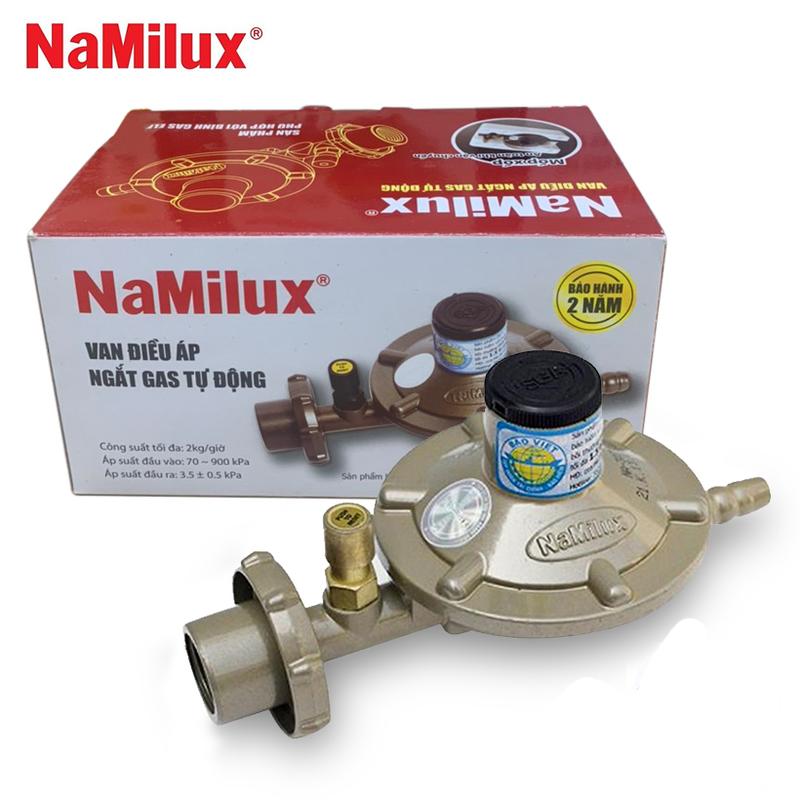 Bộ van gas ngắt tự động Namilux NA-337S1-VN  + [ 2 cái ] cổ dê) - Dùng Bình Gas Đỏ, ELF Gas