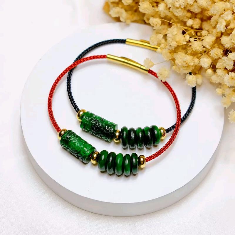 Vòng tay đá cẩm thạch hoàn toàn tự nhiên lu thống mic đồng điếu