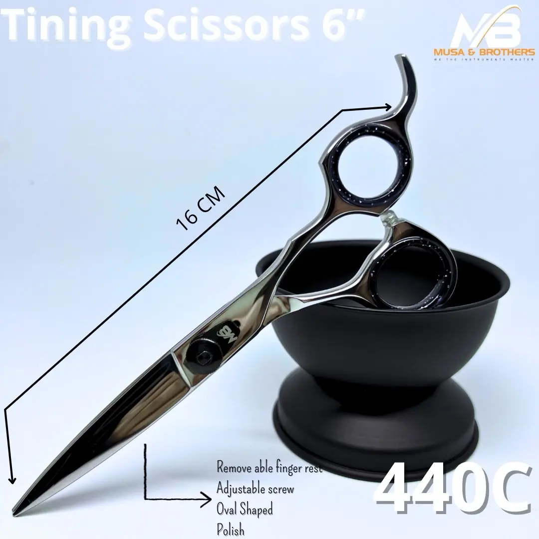 MB Razor scissors Polgray 6in, Gunting rambut Professional Barber Stainless steel
