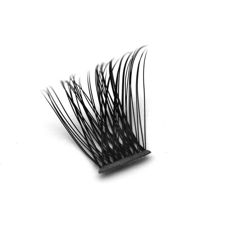 Individual Segmented Cluster False Eyelashes, 1 Set Self Grafting Segmented Fluffy Natural Curl Eye Makeup Faux Strip Lashes for Women for Daily 7