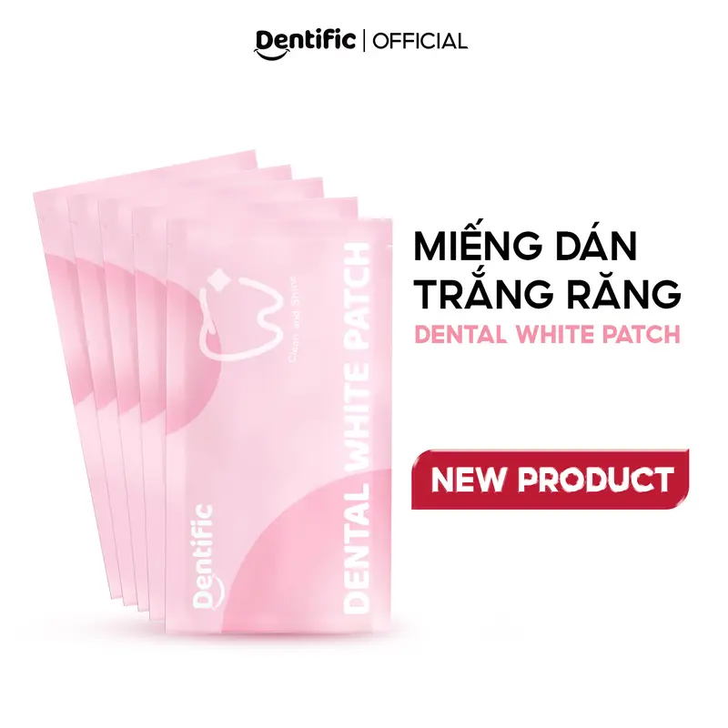 (Chỉ có trong livestream - Mua 4 tặng 1) Combo 4 Hộp miếng dán hỗ trợ trắng răng Dentific sạch mảng bám, hỗ trợ cải thiện ố vàng răng miệng, an toàn men răng - Tặng 1 Hộp 1