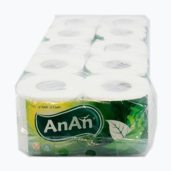 (CHÍNH HÃNG) Giấy cuộn An An 1 lốc/10 cuộn.  Giấy Vệ Sinh Đồng giấyphânhủy