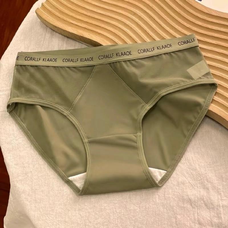 Combo 5 Quần lót nữ su lạnh cotton women cạp chữ trẻ trung chất mềm mát M54. 6