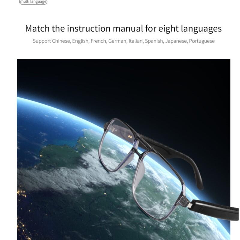 Smart Audio Glasses Color-Change Lenses Wireless BT Anti-blue Light Ai Voice Assistant Camera Music Control Men Women Glasses