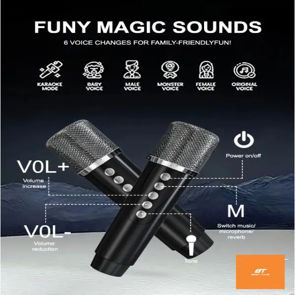 [Kèm 2 Micro] BT BEST TONE Loa Bluetooth BT-WJ-A922 Kèm 2 Micro Âm Thanh Siêu Lớn Mic Bắt Âm Cực Tốt Loa Hát Karaoke Trong Nhà Ngoài Trời Pin 2400mAh | BigBuy360 - bigbuy360.vn