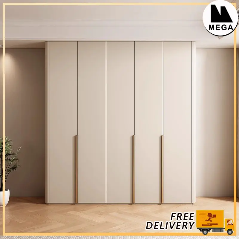 Solid Wood Wardrobe 1/2/3/4/5 Doors Wardrobe with Drawers Wardrobe Cabinet Bedroom Storage Cabinet
