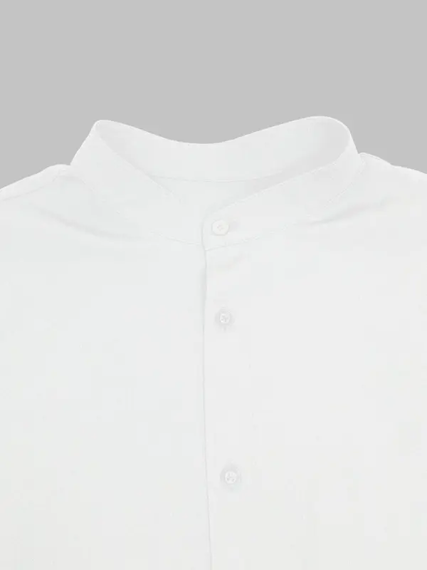 Men's Regular Fit Solid Color Short Sleeve Shirt, Casual Comfy Top for Daily Wear, Men's Clothes for All Seasons 2