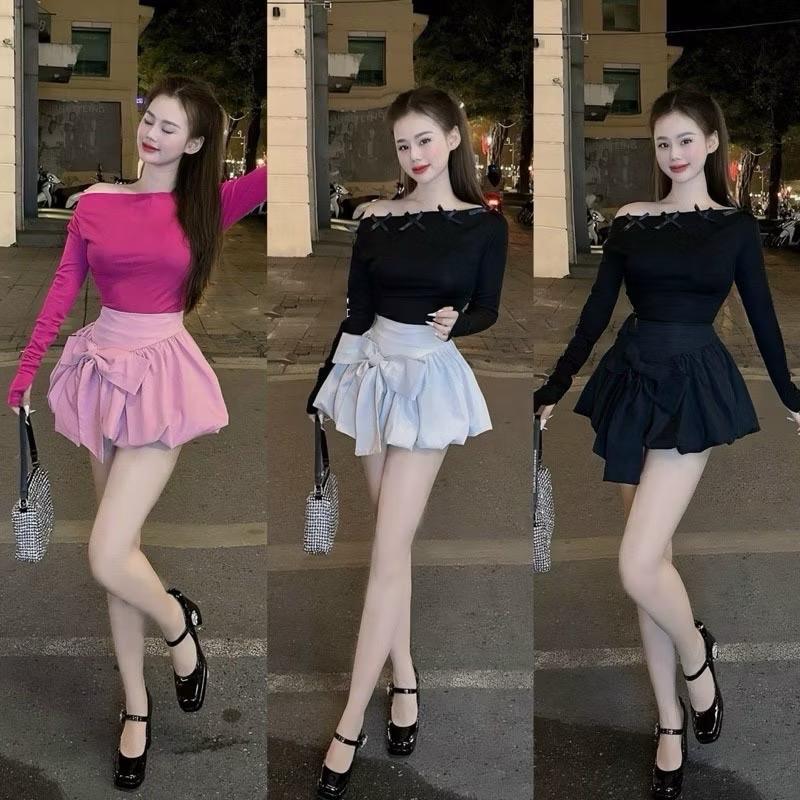 Bộ áo kèm chân váy bồng T76 By Nguyễn thảo