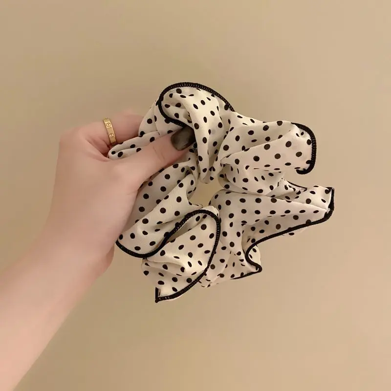 Dây Buộc Tóc Chấm Bi, Phong Cách Cổ Điển, Dây Buộc Tóc Đuôi Ngựa, Dây Buộc Tóc Bằng Da, Siêu Thanh Lịch, Cao Cấp, Đơn Giản Và Thanh Lịch, Scrunchie Búi Tóc, Scrunchies