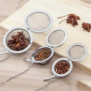 Saringan Bola Stainless Steel Jaring - Tea Infuser Ball - Filter Teh Kopi Bumbu - Jaring Teh