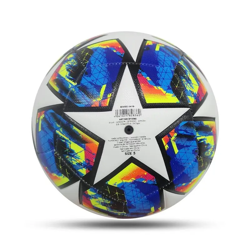 1/2 Sets Soccer Ball Suit, Star Pattern PU Football, Creative Ball Sports Equipment, For Kids And Adults 3