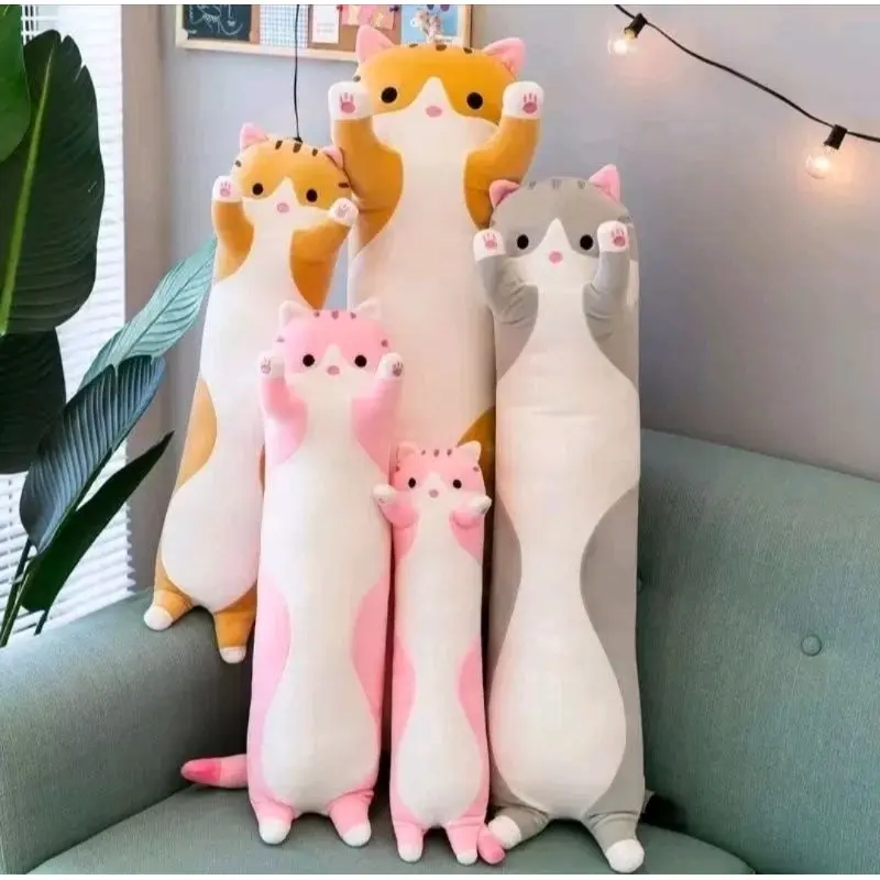 Guling Boneka Kucing Tinggi 60 CM Bahan Lembut Dan Halus SNI Yelvo ...