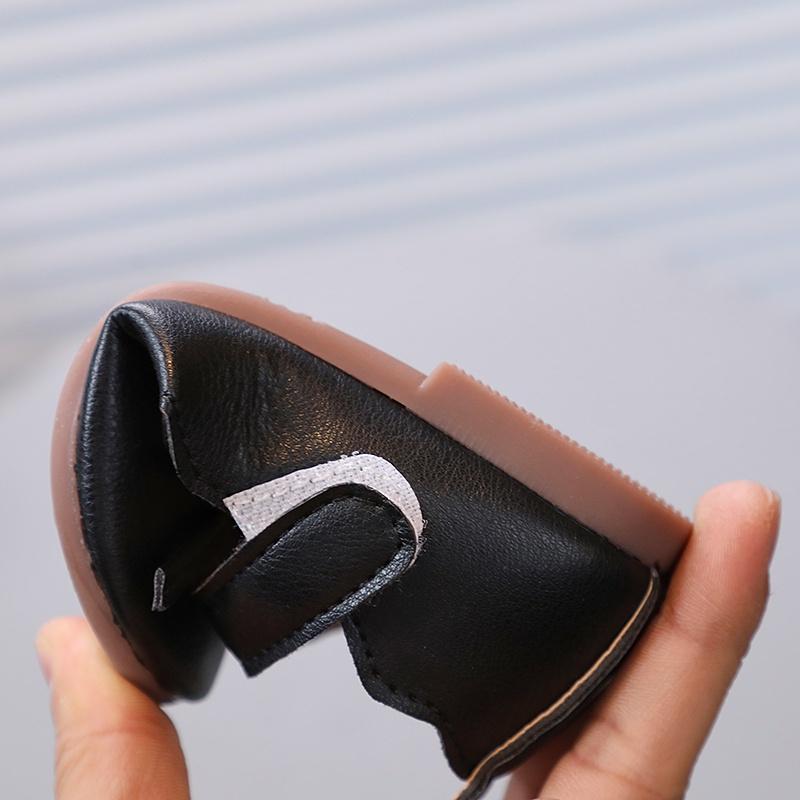 Gaya Korea Ikatan Simpul Bayi Gadis Kulit Datar Sepatu Warna Solid Ruffle Sol Lembut Anti Licin Sepatu Anak 2- 8 Tahun 8