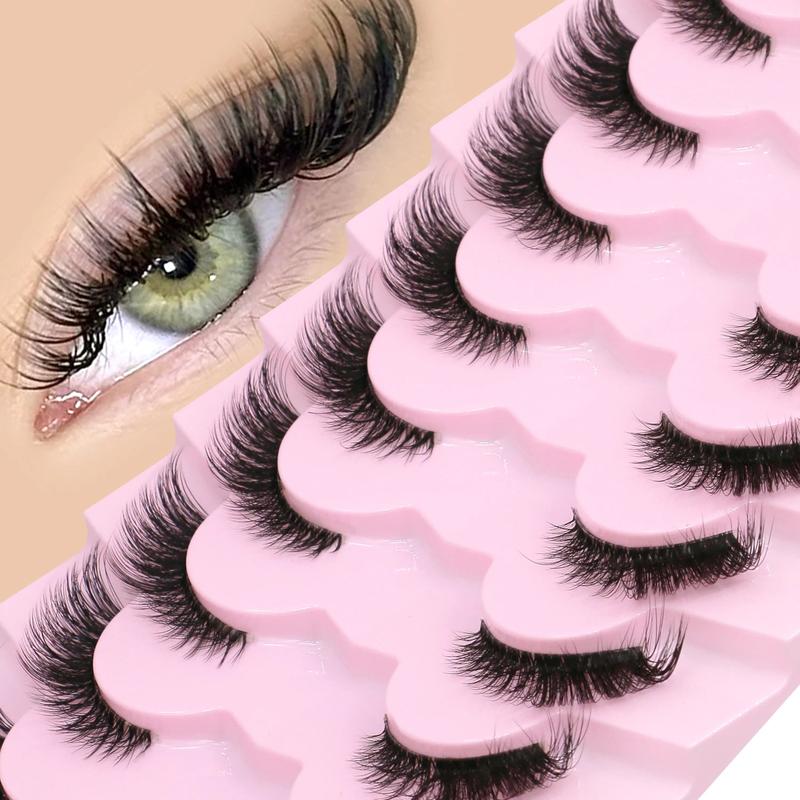 Product Introduction of GROINNEYA Half Eyelashes Natural Cat Eye Lashes Soft Wispy Clear Band Lashes With Winged Ends For Extended Eye Look Makeup 8