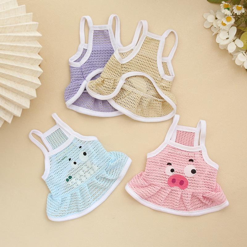 Váy Mùa Hè Cho Thú Cưng Lưới Lớn Ngầu Và Thoáng Khí Quần Áo Cho Mèo Và Chó Nhỏ Váy Lưới Địu Chó