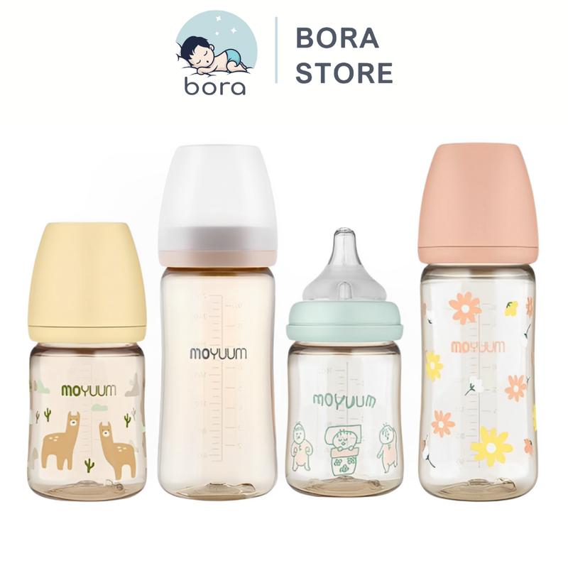 Bình sữa Moyuum Hàn Quốc họa tiết 170ml/270ml [Được chọn núm 1 - 4][Cam kết chính hãng]