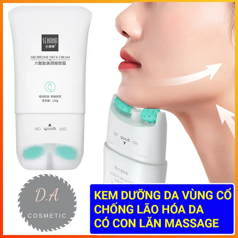 Kem Dưỡng Chống Lão Hóa Da Vùng Cổ SENANA Tuýp 110gram – Làm Mờ Nếp Nhăn, Có Con Lăn Massage Silicone Êm Ái, Dưỡng Ẩm, Giúp Sáng Da 8